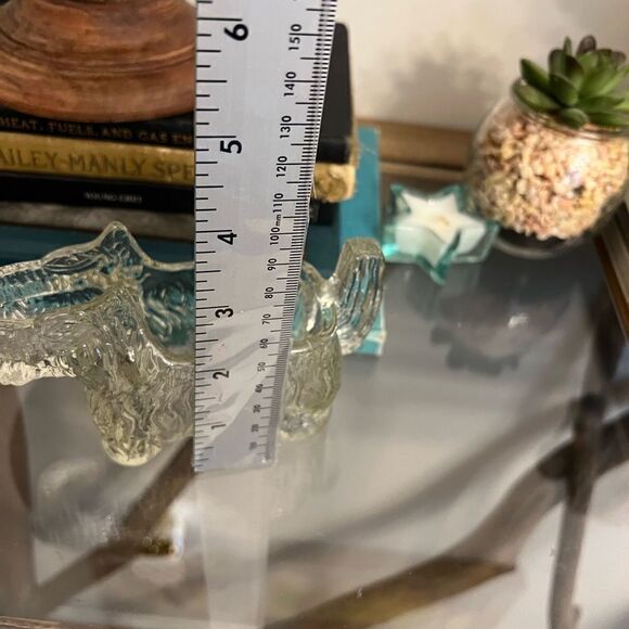 DEPRESSION GLASS  CRYSTAL SCOTTISH TERRIER SCOTTIE DOG OPEN CANDY DISH. - Picture 5 of 6